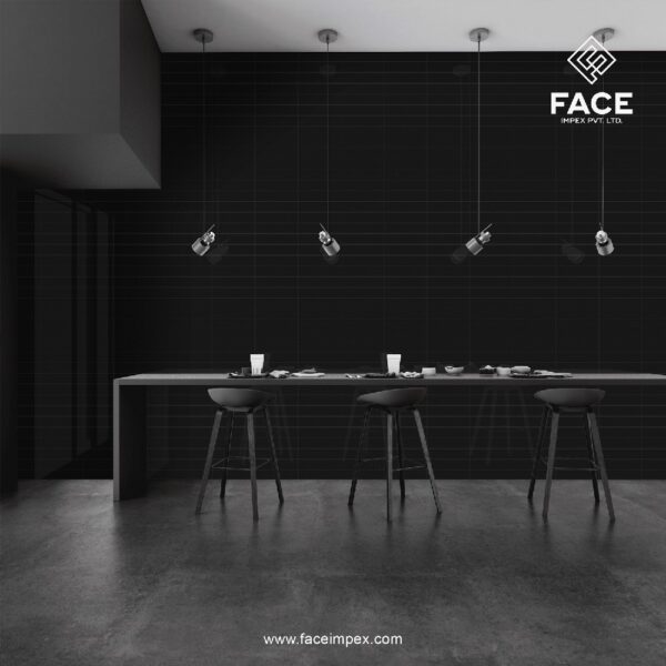 75X150mm Z Black Color Subway Tile
