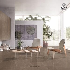 Modern polished porcelain tiles 600x1200mm with seamless finish for contemporary flooring