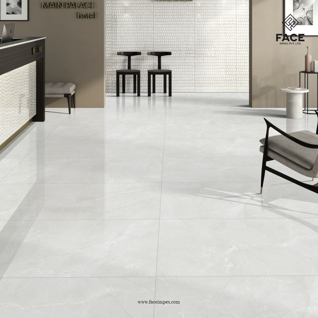 600x1200mm luxury porcelain tiles with polished glossy finish from Face Impex