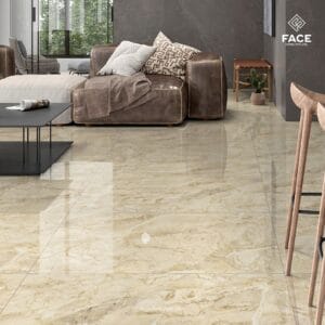 Premium polished porcelain tiles in 600x1200mm size by Face Impex for stylish flooring