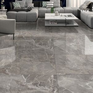 Modern polished porcelain tiles 600x1200mm with seamless finish for contemporary flooring