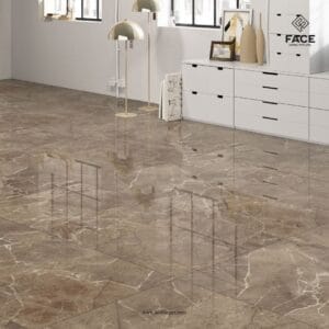 Premium polished porcelain tiles in 600x1200mm size by Face Impex for stylish flooring