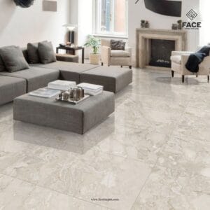Premium polished porcelain tiles in 600x1200mm size by Face Impex for stylish flooring