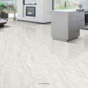 Large-format 600x1200mm polished porcelain tiles with high-gloss finish for luxury interiors