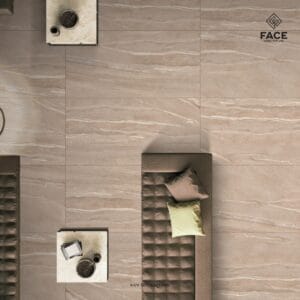 Premium matt porcelain tiles 600x1200mm with smooth non-reflective surface for luxury spaces