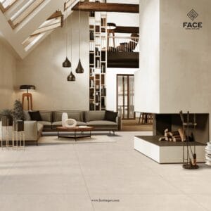 Elegant 600x1200mm matt porcelain tiles in neutral tones for contemporary flooring