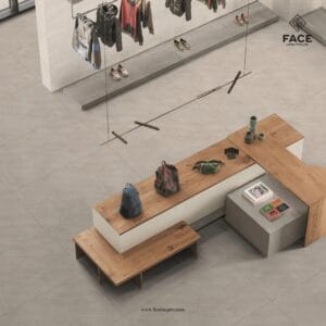 Large format matt porcelain tiles 600x1200mm with soft finish for elegant flooring